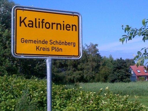 Ortsschild Kalifornien